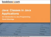Java: Classes in Java
Applications