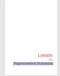 Psychrometric Processes