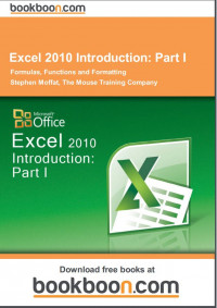 Excel 2010 Introduction: Part I