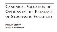 CANONICAL VALUATION OF
OPTIONS IN THE PRESENCE
OF STOCHASTIC VOLATILITY