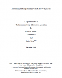 Analyzing and Explaining Default Recovery Rates