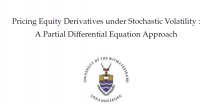 Pricing Equity Derivatives under Stochastic Volatility :
A Partial Differential Equation Approach