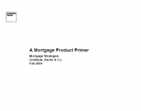 A Mortgage Product Primer