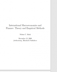 International Macroeconomics and
Finance: Theory and Empirical Methods