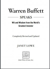 Warren Buffett SPEAKS