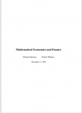 Mathematical Economics and Finance