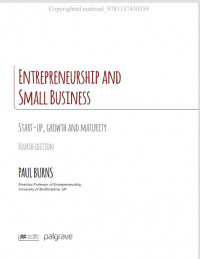 Entrepreneurship and Small Business