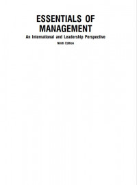 ESSENTIALS OF MANAGEMENT